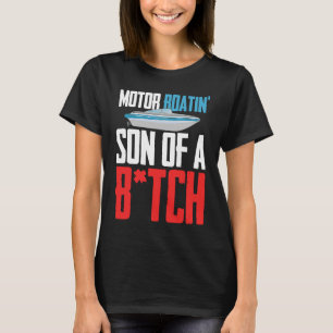 MotorbootSohn eines Pontoon-Bootes T-Shirt