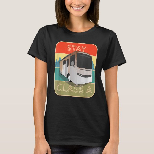 Motorbus der Klasse A, bleibe T-Shirt (Vorderseite)