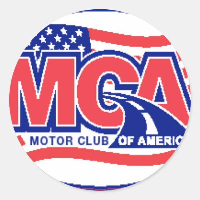 Motorclub Amerika Runder Aufkleber (Vorderseite)