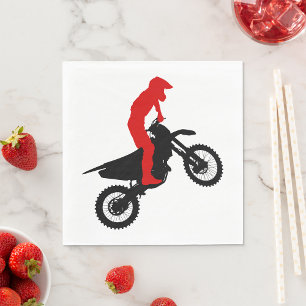 Motorcross-Fahrer Papier Napkins Serviette