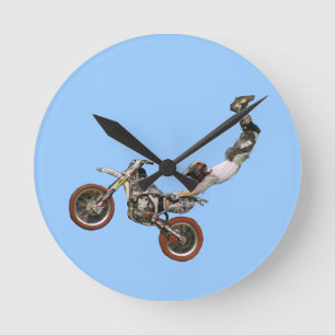 Motorcross Runde Wanduhr