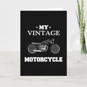 Motorcycle Biker Bike Funny Vintage Gift Idea Karte