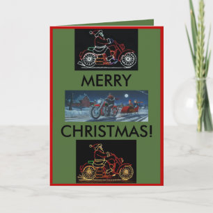 Motorcycle Christmas Card Feiertagskarte
