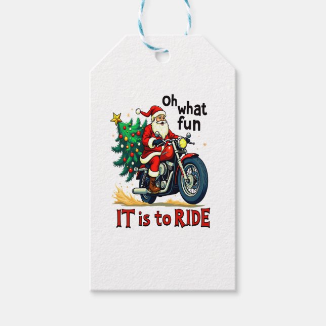 Motorcycle Christmas Ride Geschenkanhänger (Vorderseite)