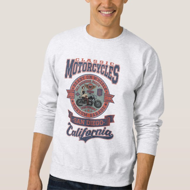 MOTORCYCLE CUSTOM GARAGE SWEATSHIRT (Vorderseite)