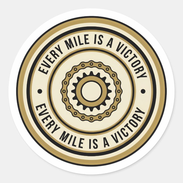 Motorcycle Distance Achievement Style Runder Aufkleber (Vorderseite)