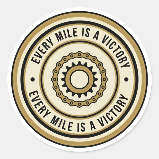 Motorcycle Distance Achievement Style Runder Aufkleber (Vorderseite)