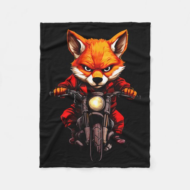 Motorcycle Foxes  Fleecedecke (Vorderseite)