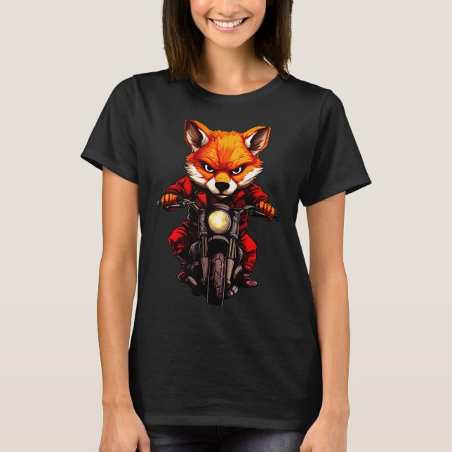 Motorcycle Foxes  T-Shirt (Vorderseite)