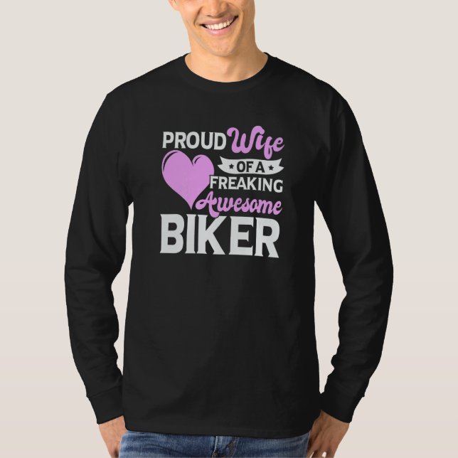 Motorcycle  Motorcyclist Biker Wife T-Shirt (Vorderseite)