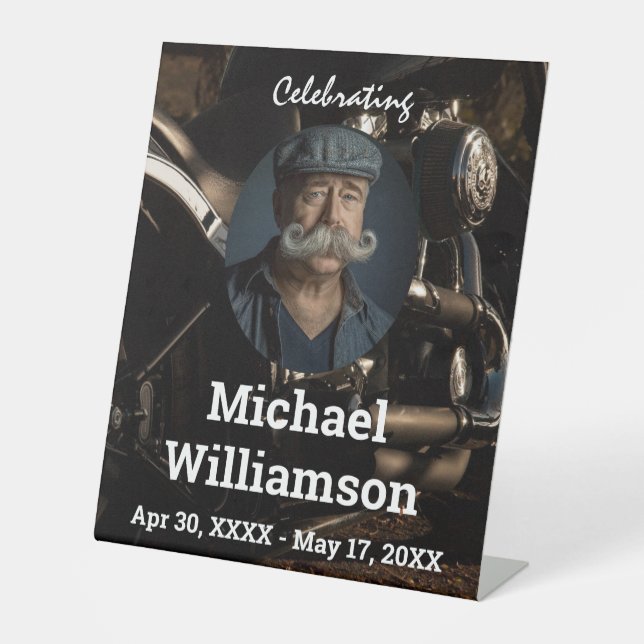 Motorcycle Photo Celebration of Life  Sockelschild (Vorderseite)