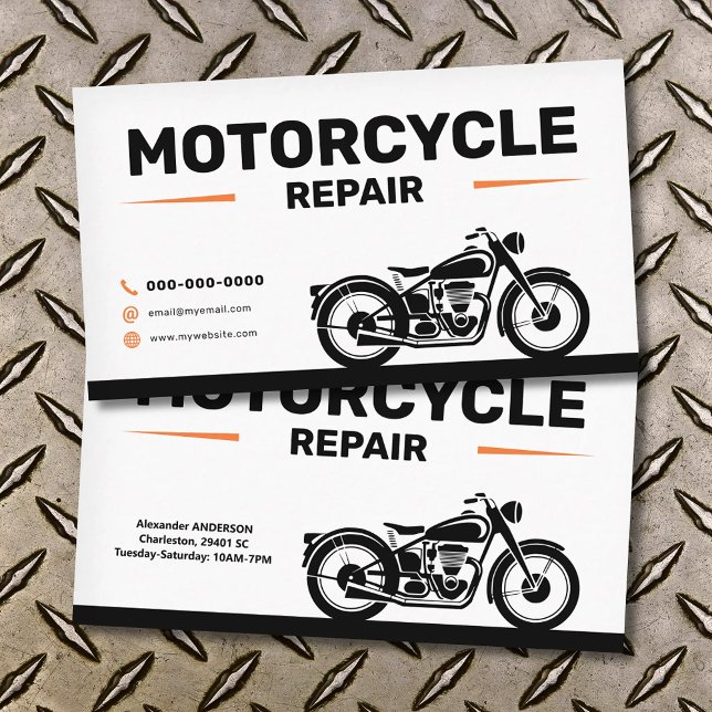 Motorcycle Repair Services Visitenkarte (Motorcycle Repair Services Business Card)