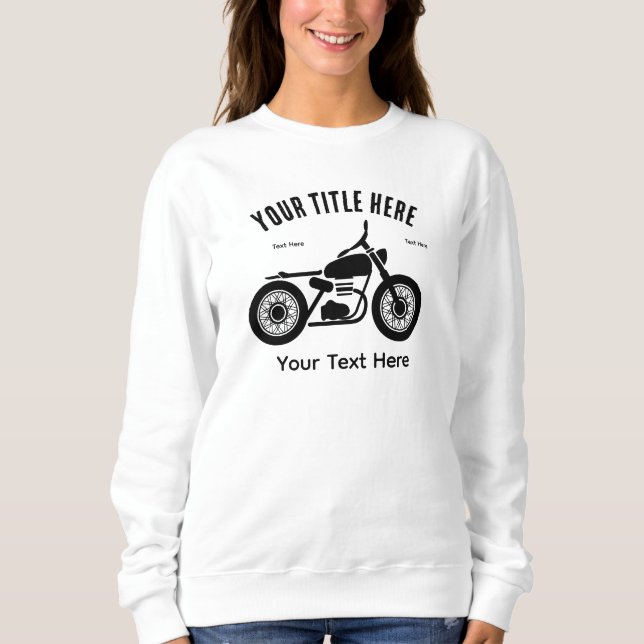 Motorcycle Ride Speed and Freedom Design Sweatshirt (Vorderseite)