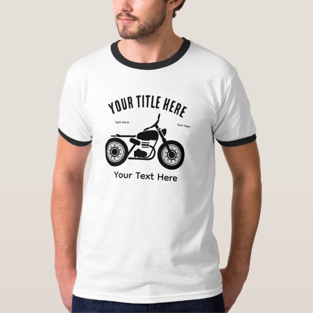 Motorcycle Ride Speed and Freedom Design T-Shirt (Vorderseite)