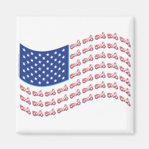 Motorcycle-Shadow-Flag-Wave Magnet