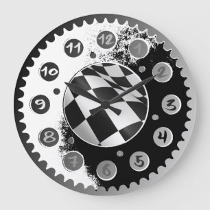 MOTORCYCLE SPROCKET WALL CLOCKS. GROßE WANDUHR