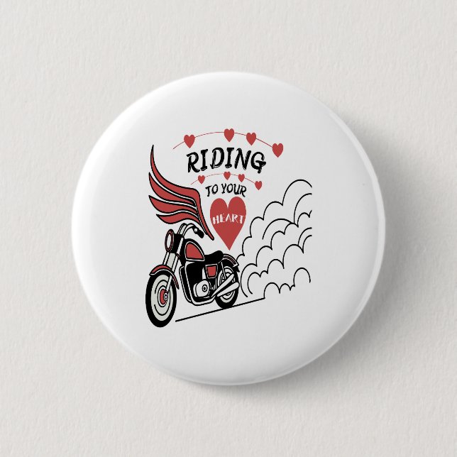 Motorcycle Valentine Button (Vorderseite)