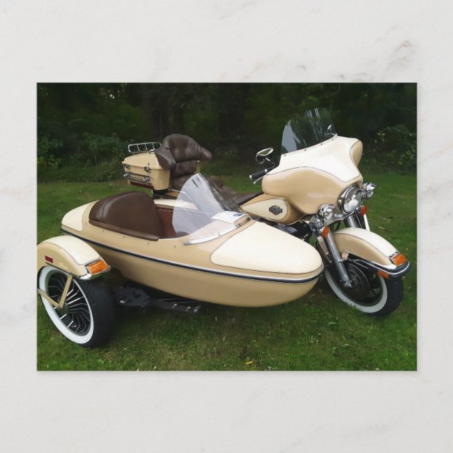 Motorcycle with Sidecar Postkarte (Vorderseite)