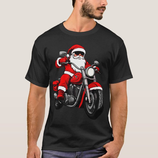 Motorcyclist Christmas T-Shirt (Vorderseite)