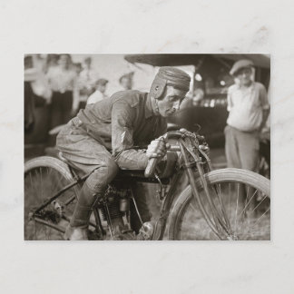 Motorcyle Racer, 1922 Postkarte