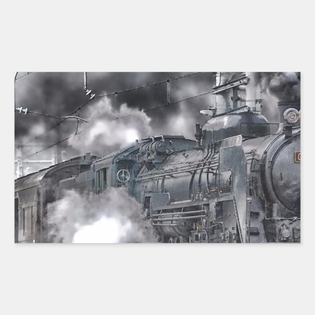 Motoren mit Dampfantrieb Tragen HDR-Foto Rechteckiger Aufkleber (Vorderseite)