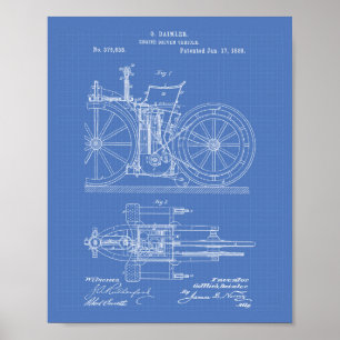 Motorgetriebener Patent-Kunst-Plan des Poster