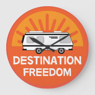 Motorhome-Camping   CAMPING   RV-Tasse Große Wanduhr