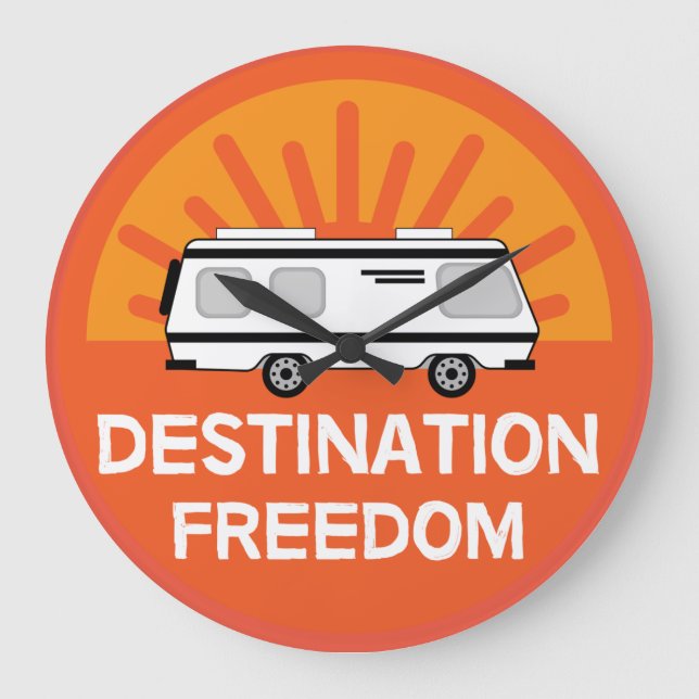 Motorhome-Camping | CAMPING | RV-Tasse Große Wanduhr (Vorderseite)