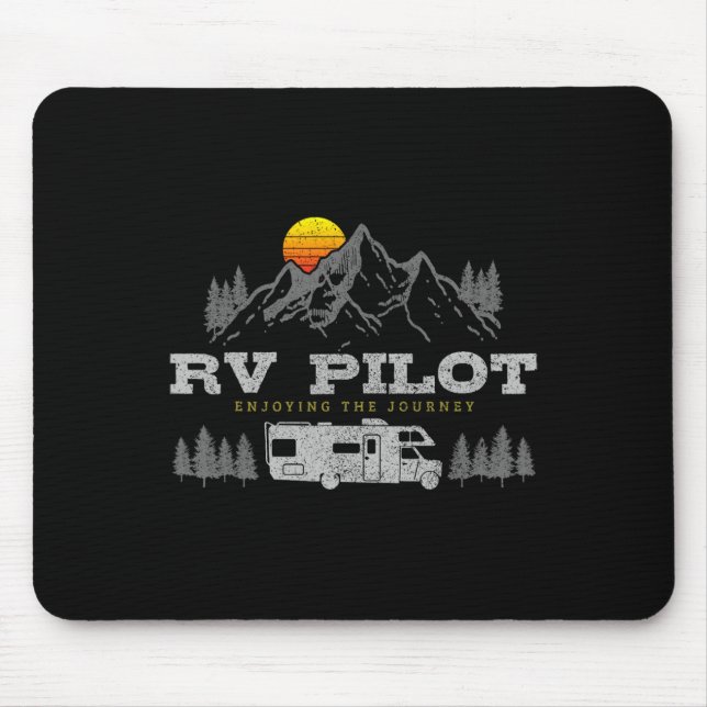 Motorhome-Piloten Vintage-Bergcamping-Road-Tri Mousepad (Vorne)