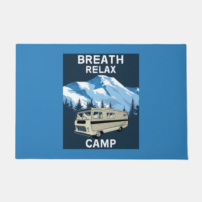 Motorhome RV | Camper | Reisebus | Retro-Tasse Fußmatte (Vorderseite)