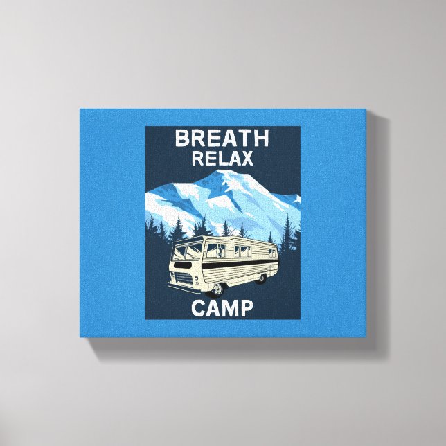 Motorhome RV | Camper | Reisebus | Retro-Tasse Leinwanddruck (Vorderseite)