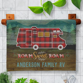 Motorhome RV Camper Reisen Van Rustic Personalisie Geschirrtuch