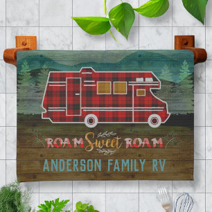 Motorhome RV Camper Reisen Van Rustic Personalisie Geschirrtuch