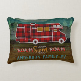 Motorhome RV Camper Travel Van Rustic Personalized Zierkissen