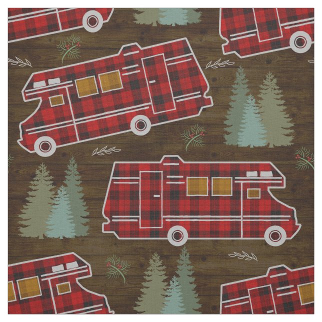 Motorhome RV Camper Travel Van Rustic Pine Muster Stoff (Muster)