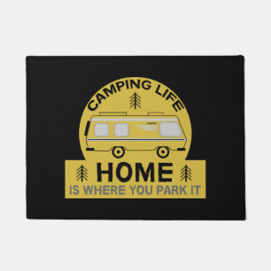 Motorhome   RV Motorhome   Camping Life Latte Tass Fußmatte
