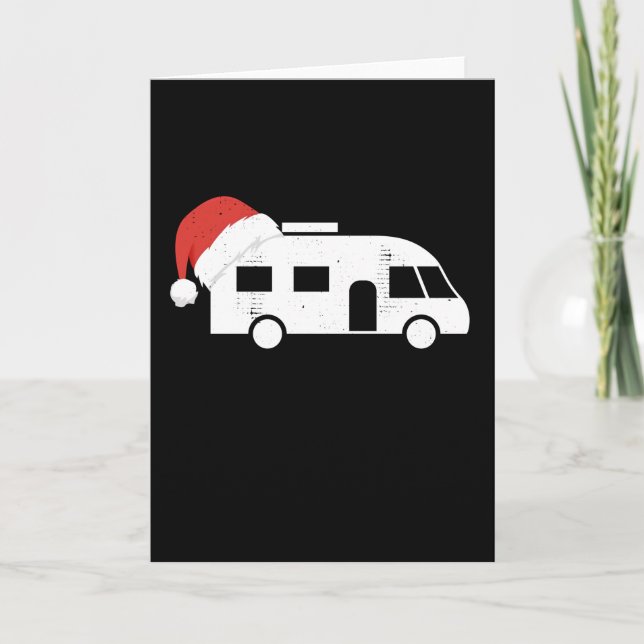 Motorhome-Weihnachtsmannmütze | Weihnachtsgeschenk Karte (Vorderseite)