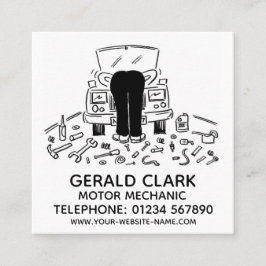 Motormechanismus Quadratische Visitenkarte