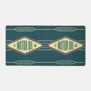 Motoröl Retro-Label-Designer Schreibtischunterlage