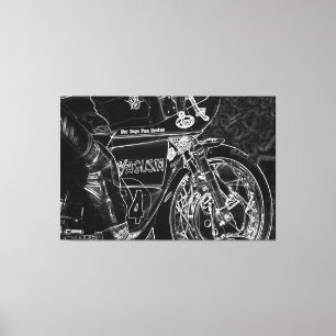 Motorrad 1 60 x 40 (150 x 100 cm) Waccn Leinwanddruck