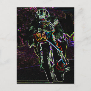 Motorrad 2 pccna postkarte