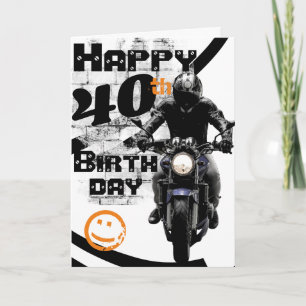 Motorrad '40. Geburtstag Habe es immer noch drauf Karte