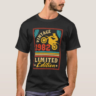 Motorrad 40. Geburtstag Männer Vintage 1982 Biker T-Shirt