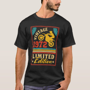 Motorrad 50. Geburtstag Männer Vintage 1972 Biker T-Shirt