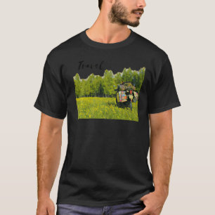 Motorrad-Abenteuer Bike Bäume und Blume T-Shirt