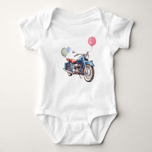 Motorrad-Baby Baby Strampler (Vorderseite)
