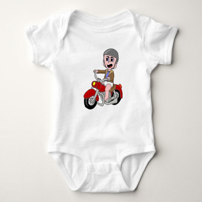 Motorrad-Baby Baby Strampler (Vorderseite)