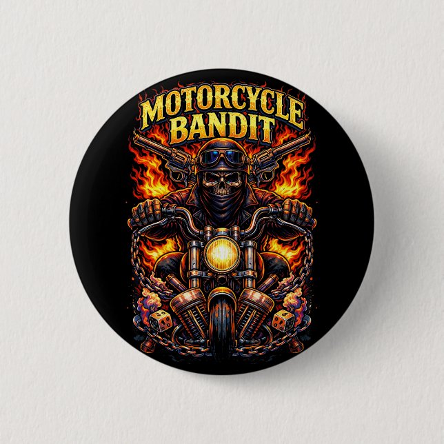 Motorrad-Bandit Button (Vorderseite)