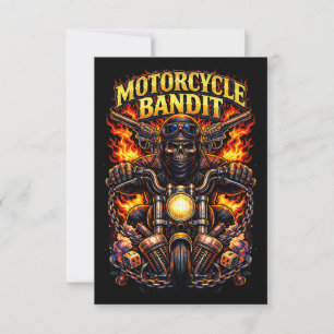 Motorrad-Bandit Dankeskarte