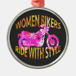 Motorrad-Batik für Frauen, die mit Stil fahren Ornament Aus Metall